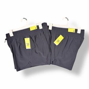 BUNDLE of 2 - All in Motion Women’s High Rise Flex Shorts Black Size Medium NWT
